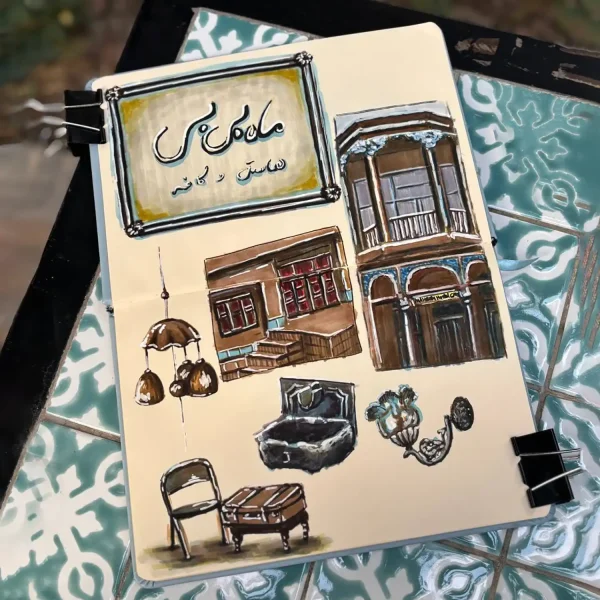 طراحی زنده در هاستل ماه بی بی